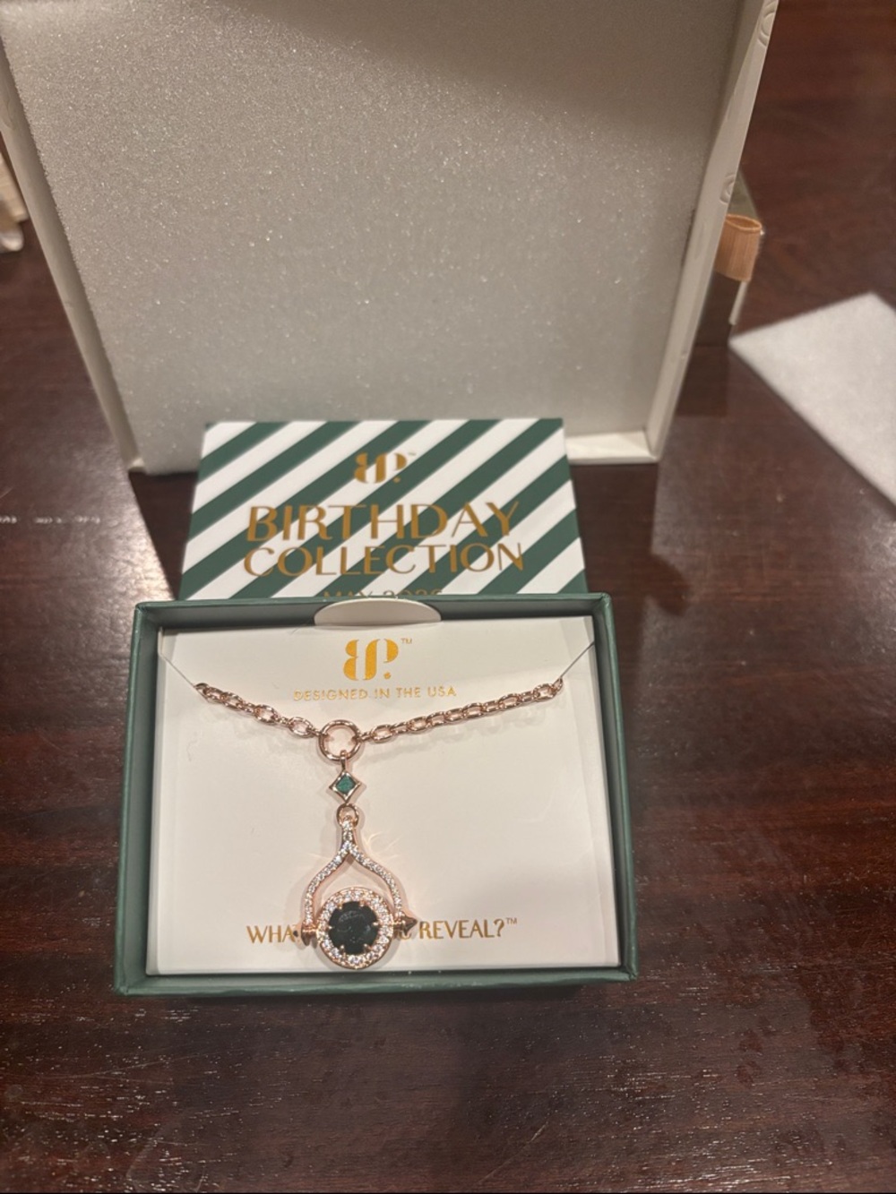 Multi Faceted Queen: May26: Rose Gold With Emerald